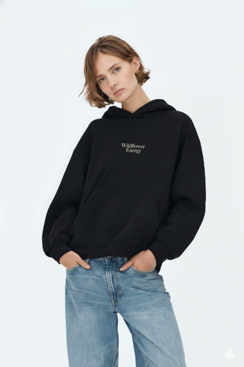 Black Wildhlower Energy Hoodie
